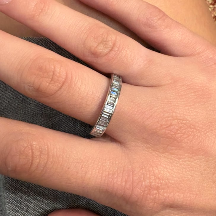 Platinum Diamond Eternity Band Ring 3.10