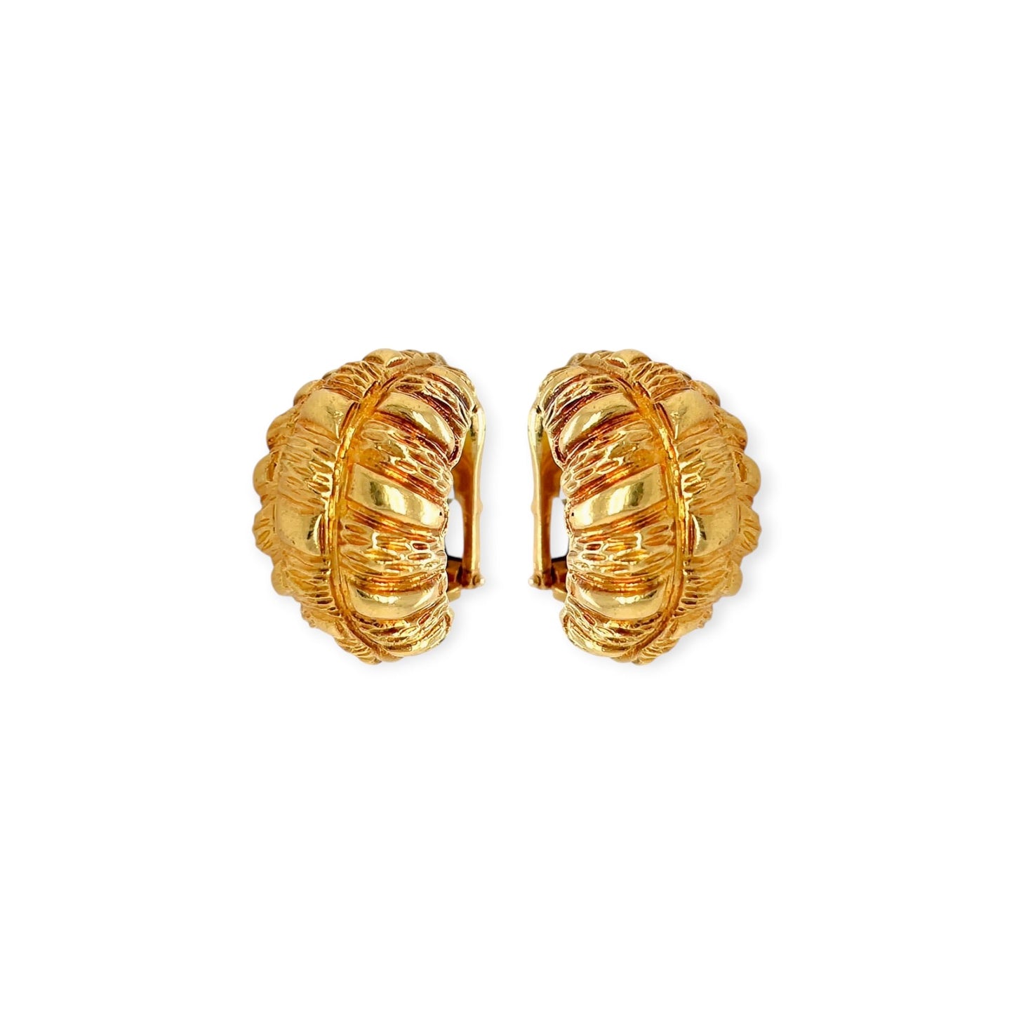 Gold Bombe Half Hoop Earrings