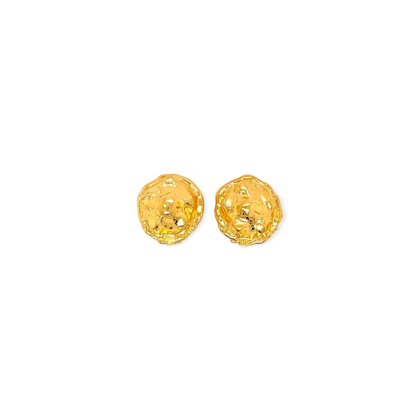 Jean Mahie Gold Abstract Dome Earrings