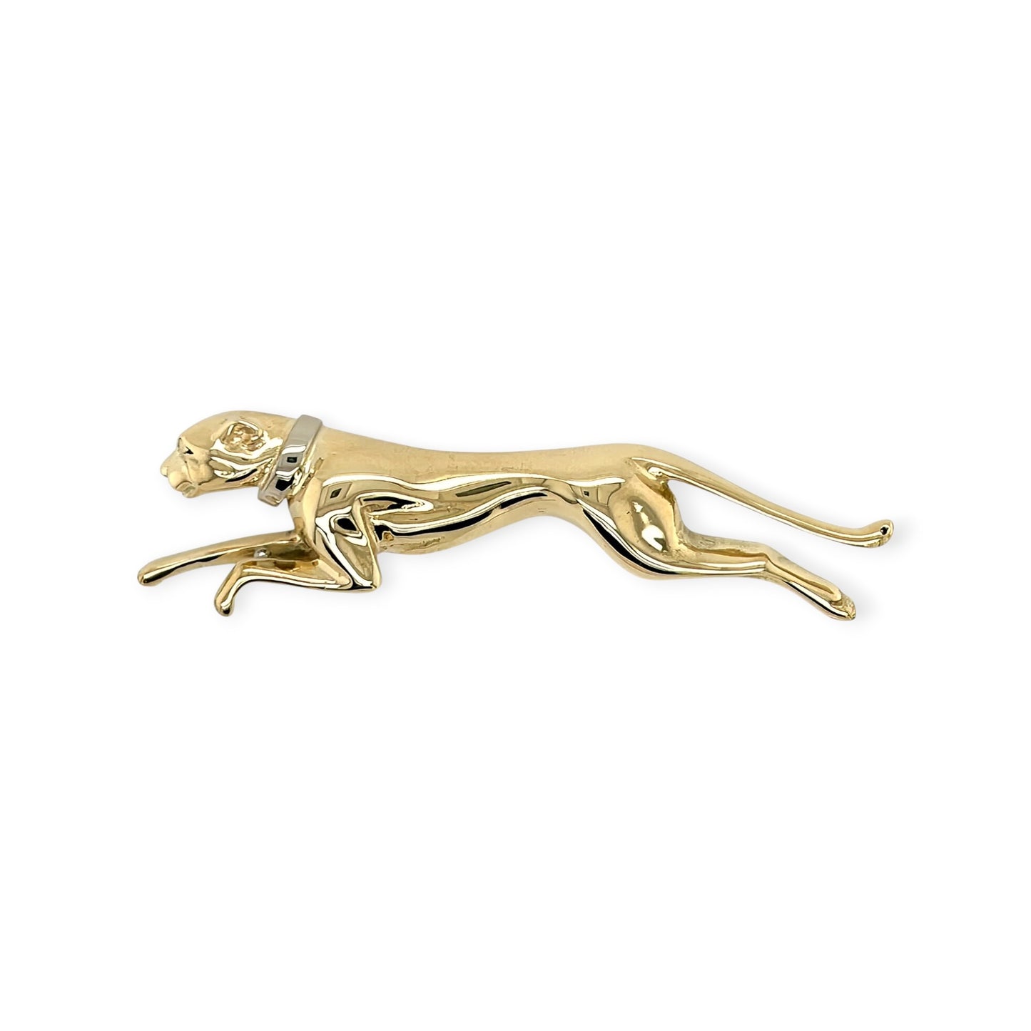 Gold Jaguar Brooch