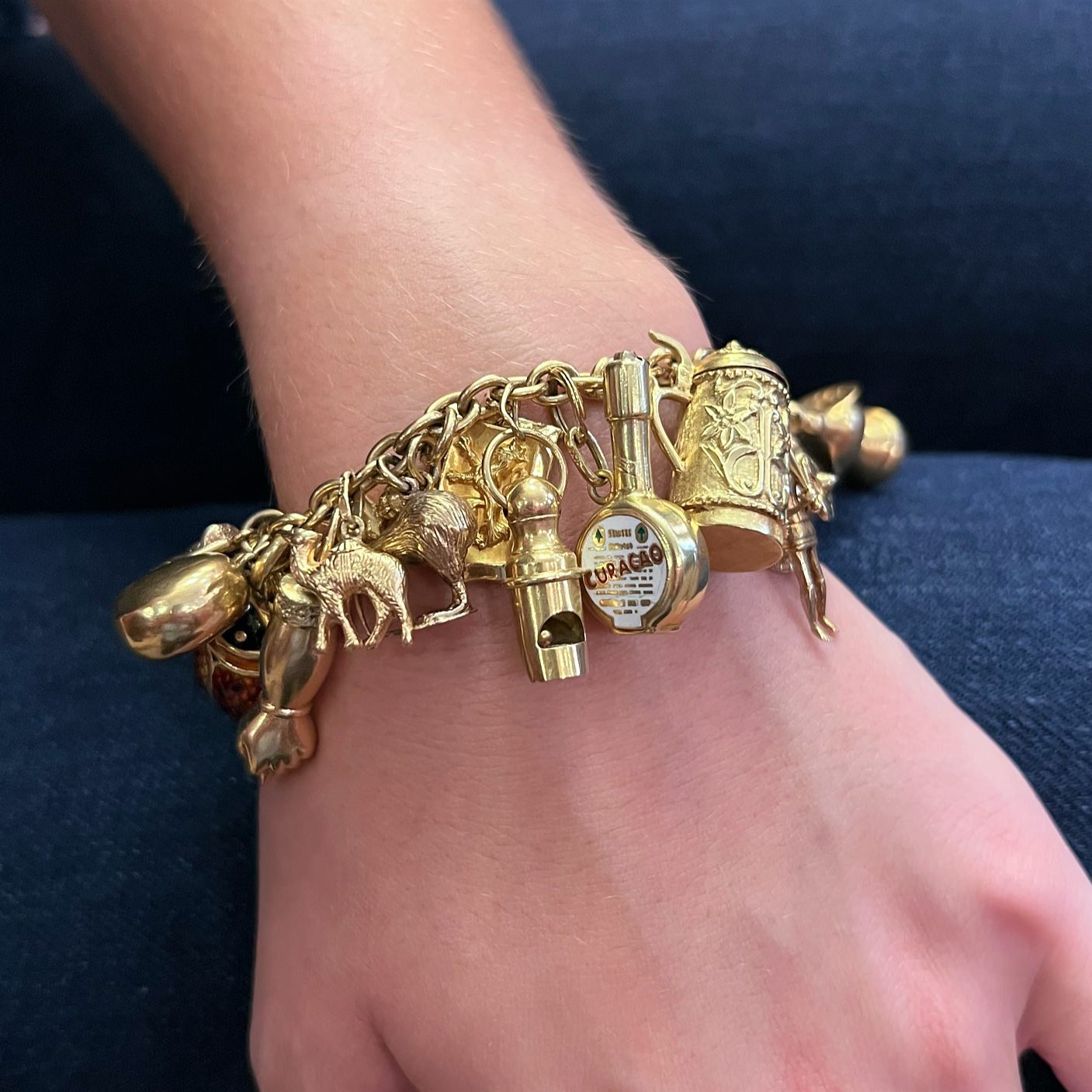 Gold 30 Charm Bracelet