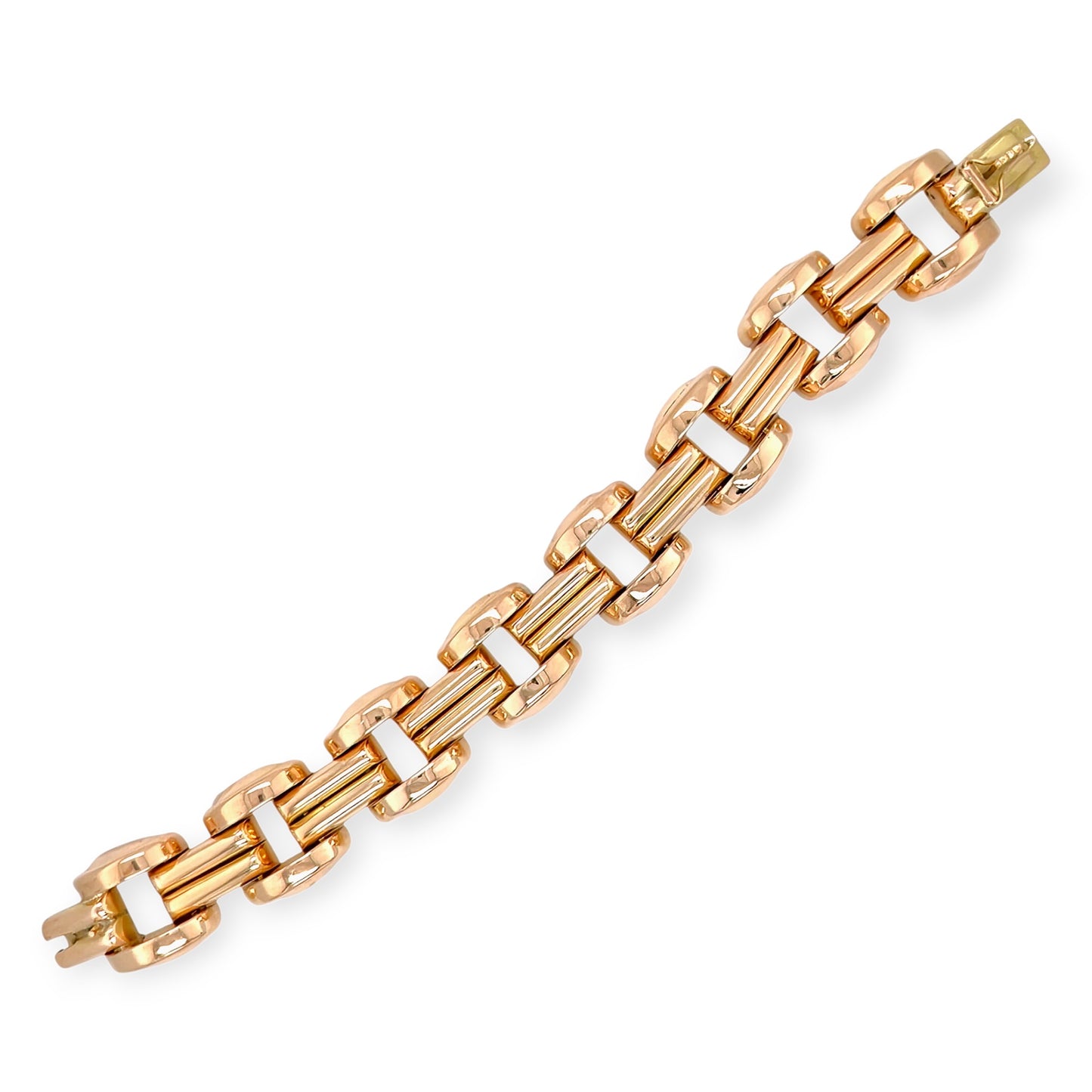 1940s Gold Double Bar Link Bracelet