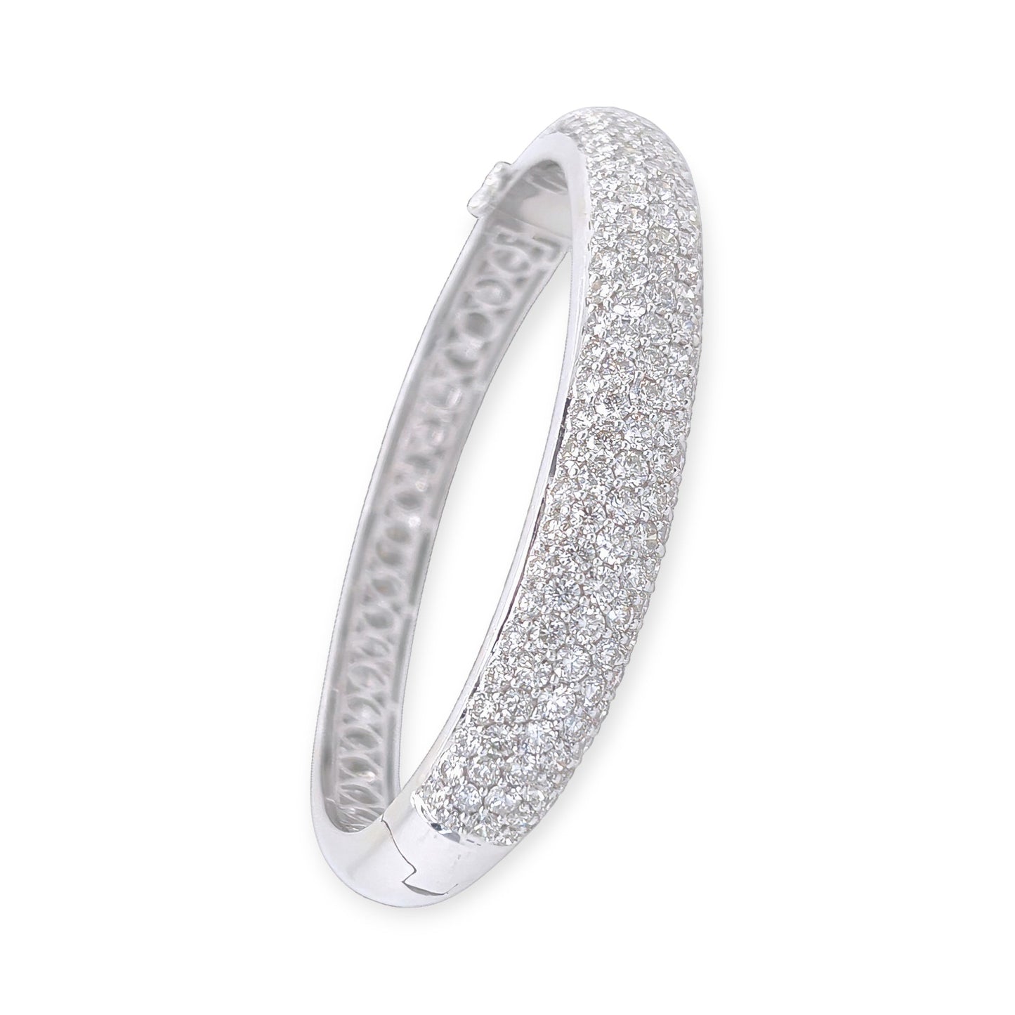 White Gold Diamond Bangle Bracelet
