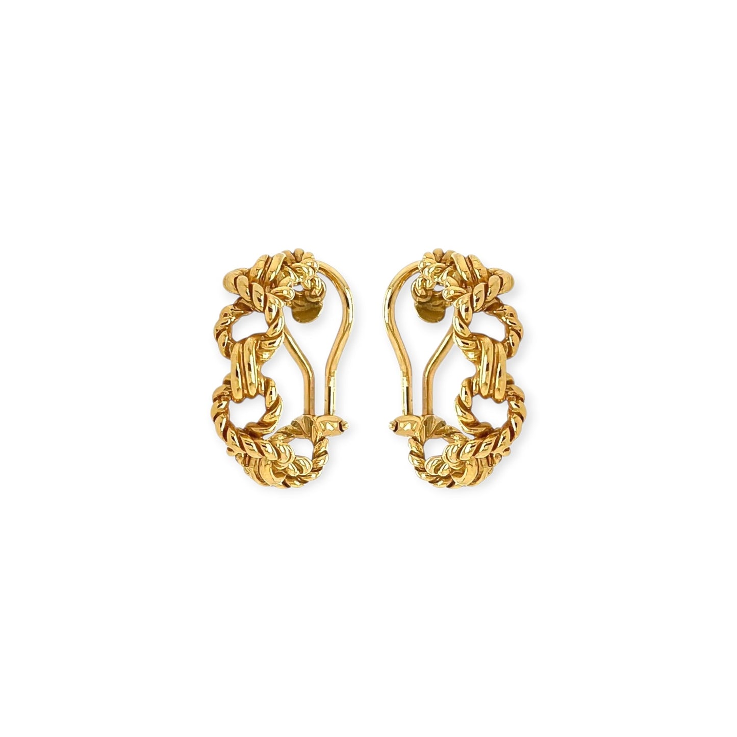 Tiffany Gold Ropework Hoop Earrings