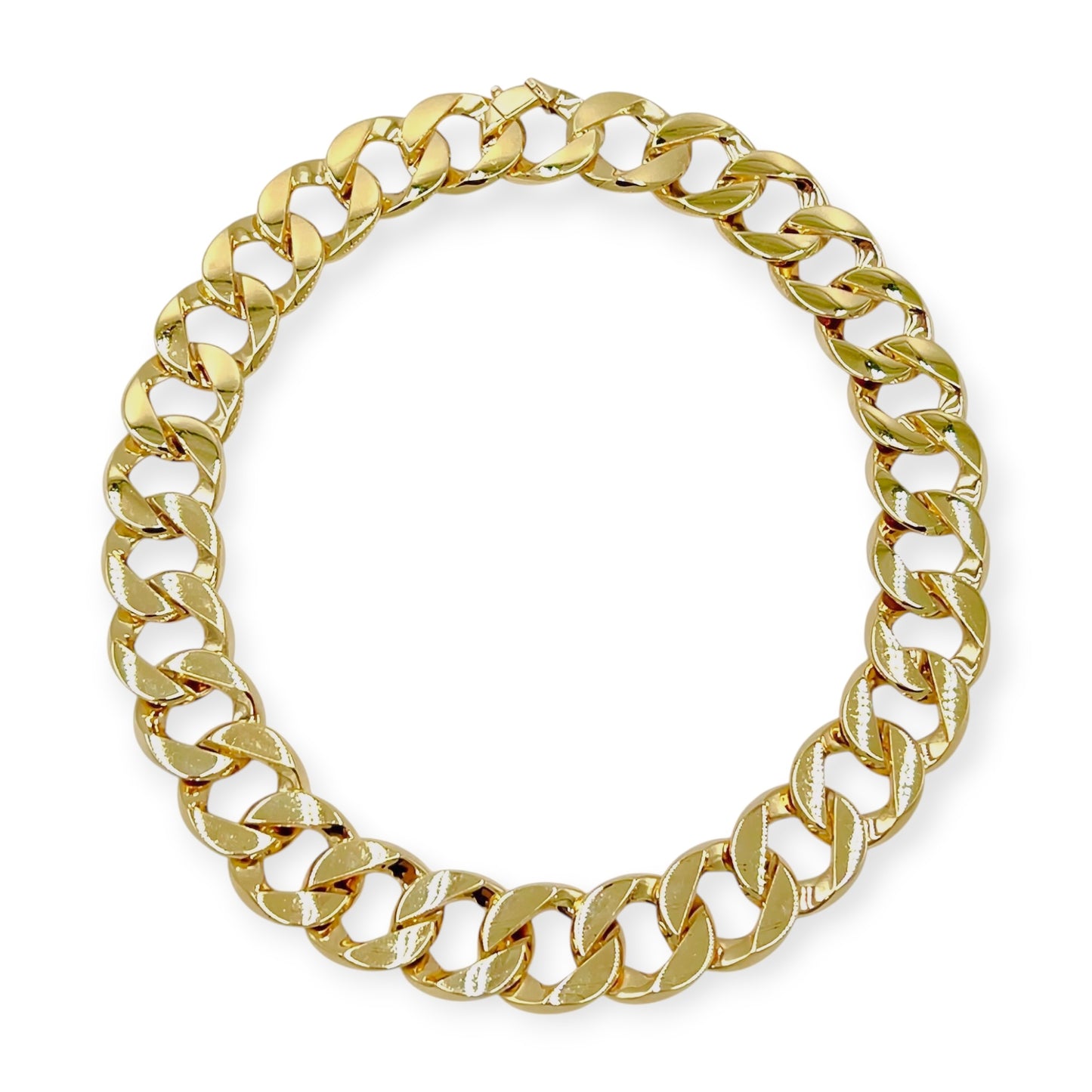 Gold Curb Link Necklace