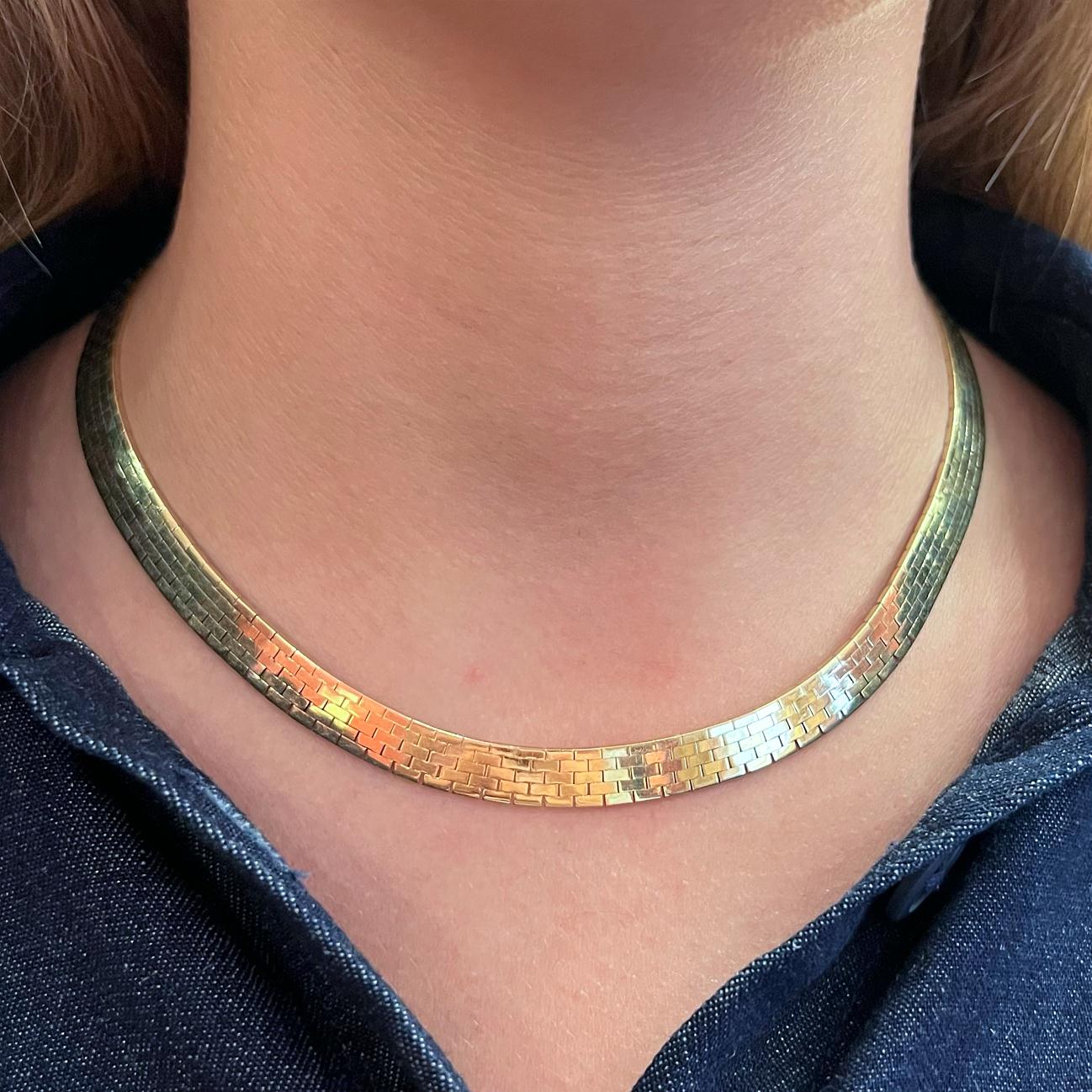 Gold Brickwork Necklace