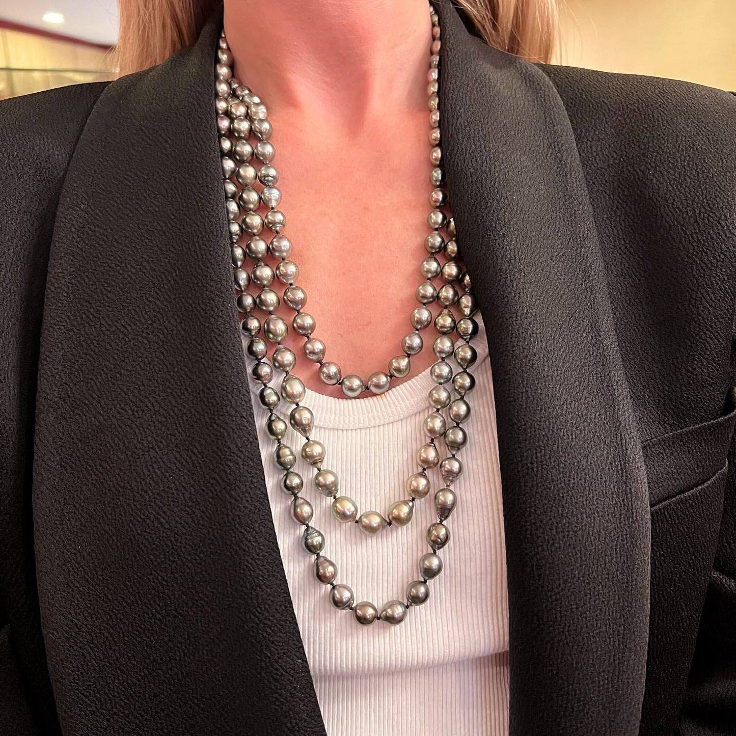 Tahitian Baroque Pearl Strand Necklace