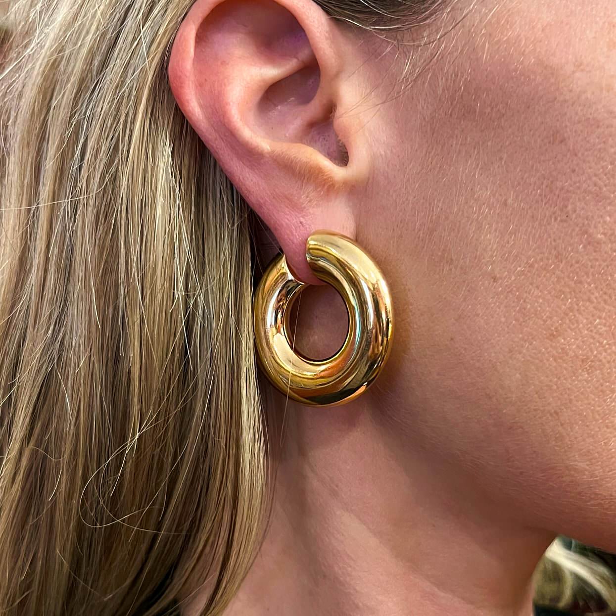 Vhernier Gold Creole Hoop Earrings