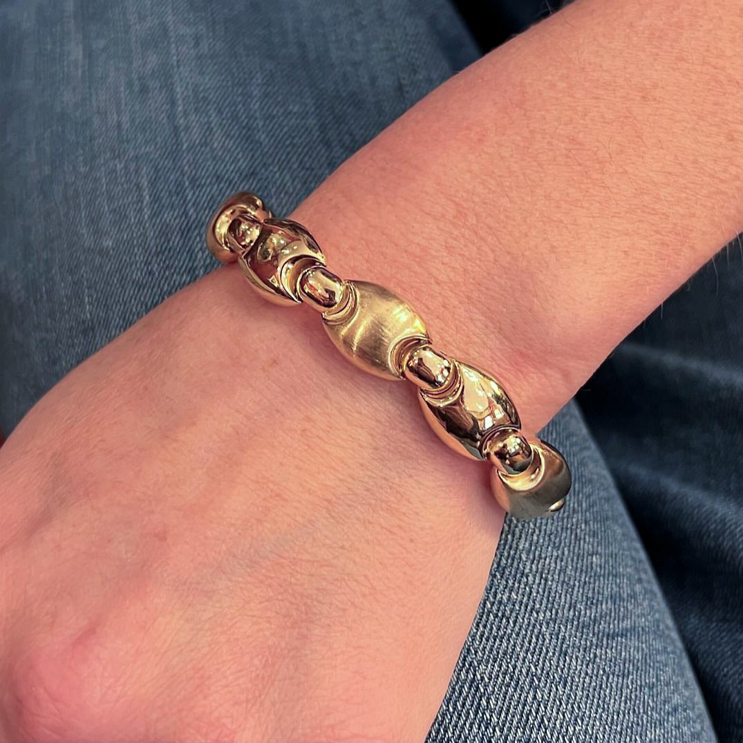 Gold Oval Link Bracelet