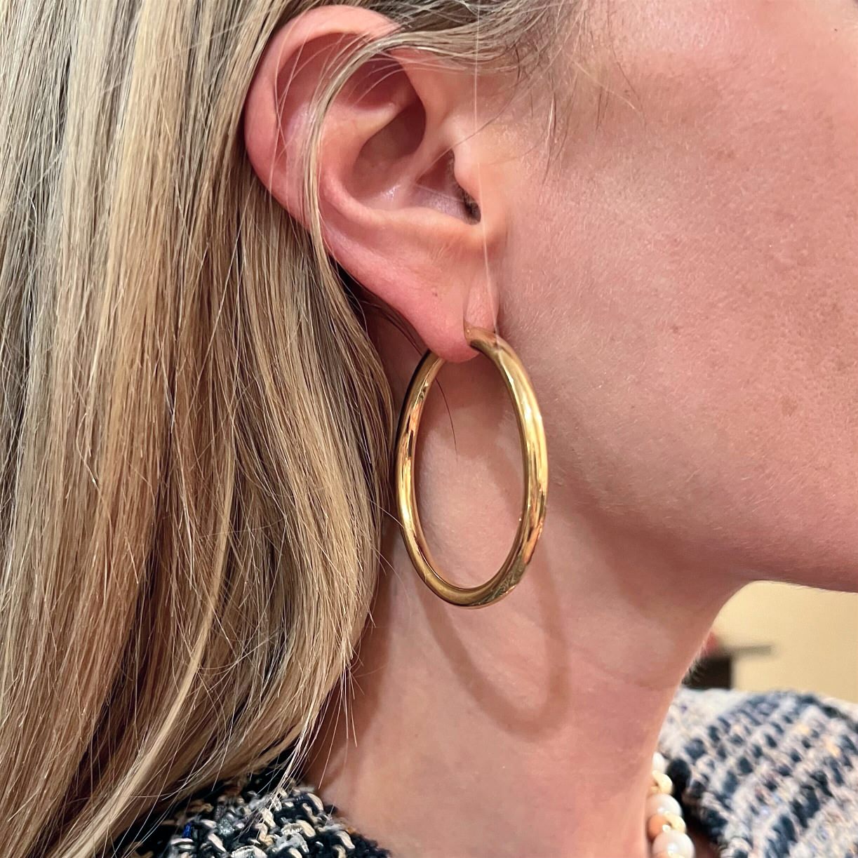 Large Gold Hoop Earrings