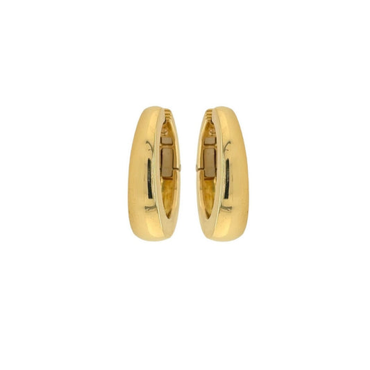 Gold Oval Hoop Earrings