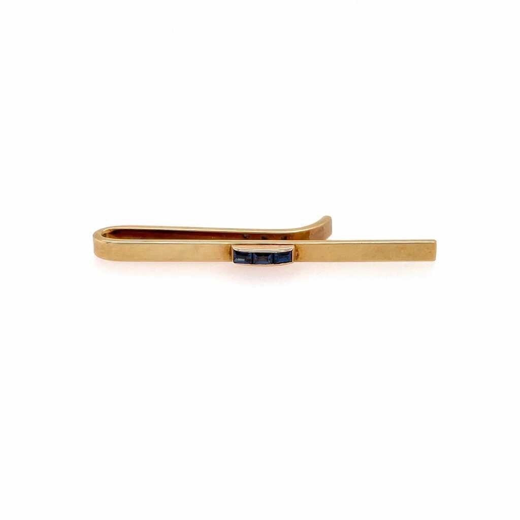 Tiffany Gold Sapphire Tie Bar