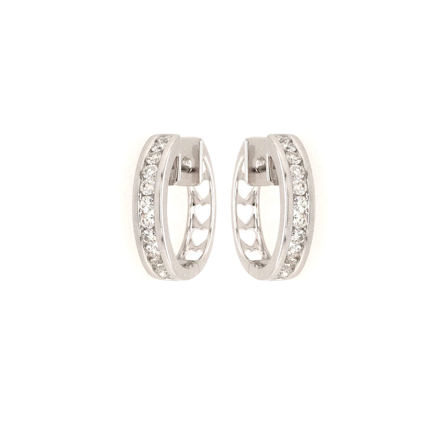 White Gold Diamond Hoop Earrings