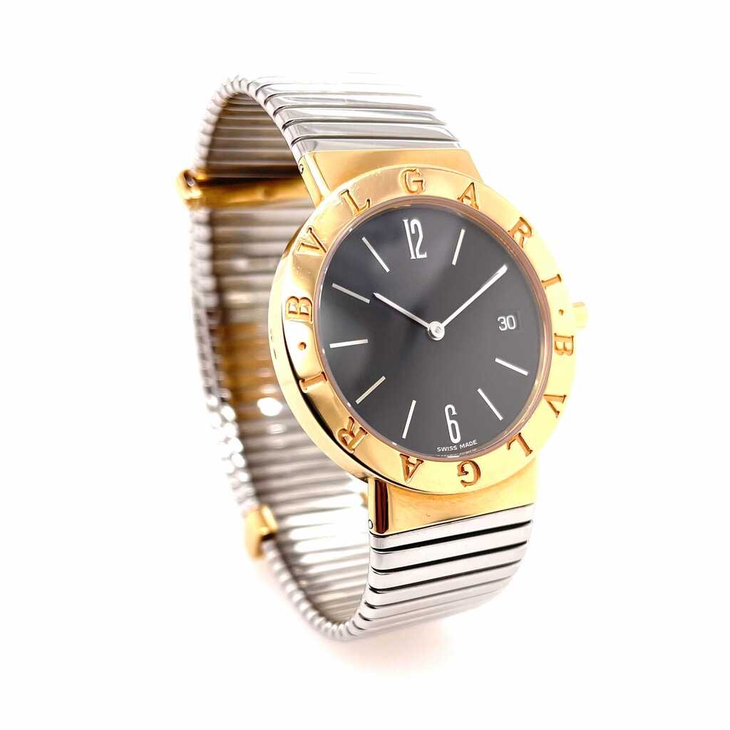 Bulgari Tubogas Large Gold Steel Watch