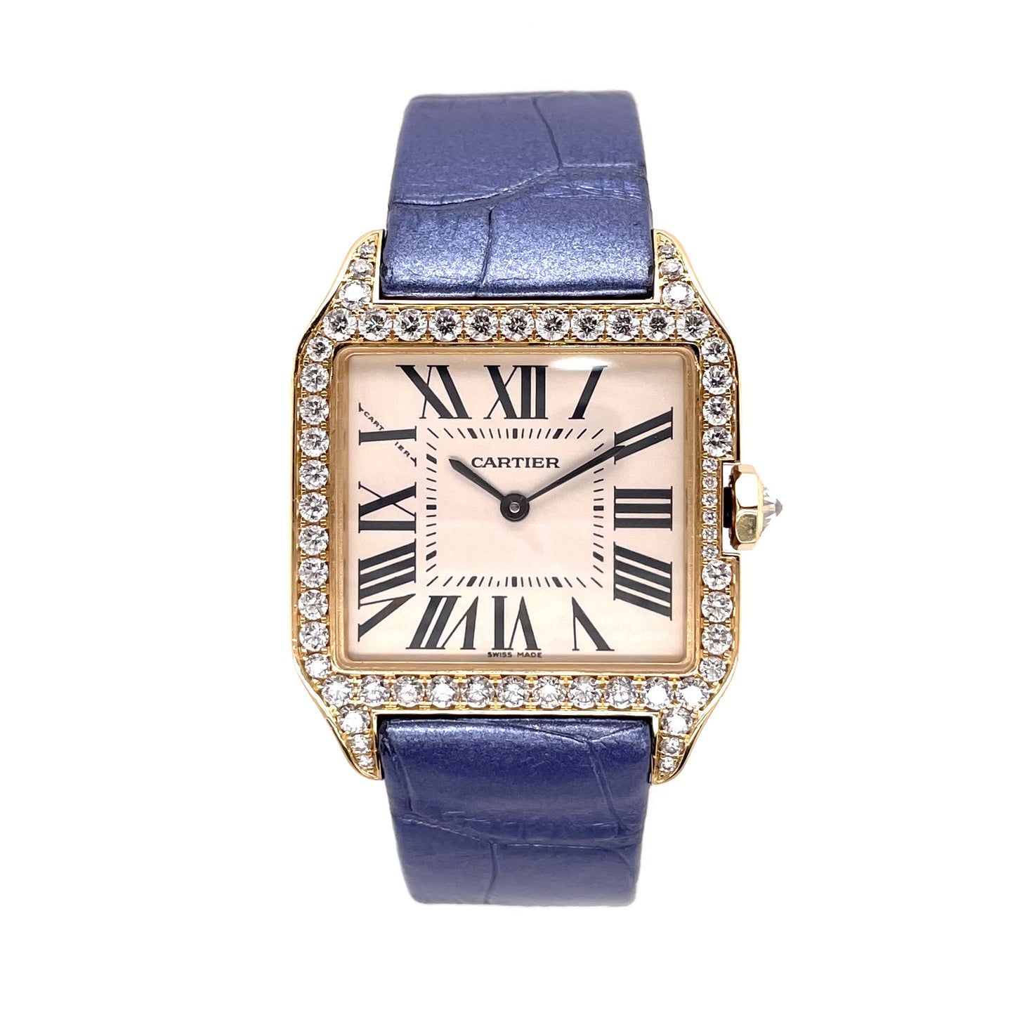 Cartier Santos Dumont Rose Gold Diamond Watch