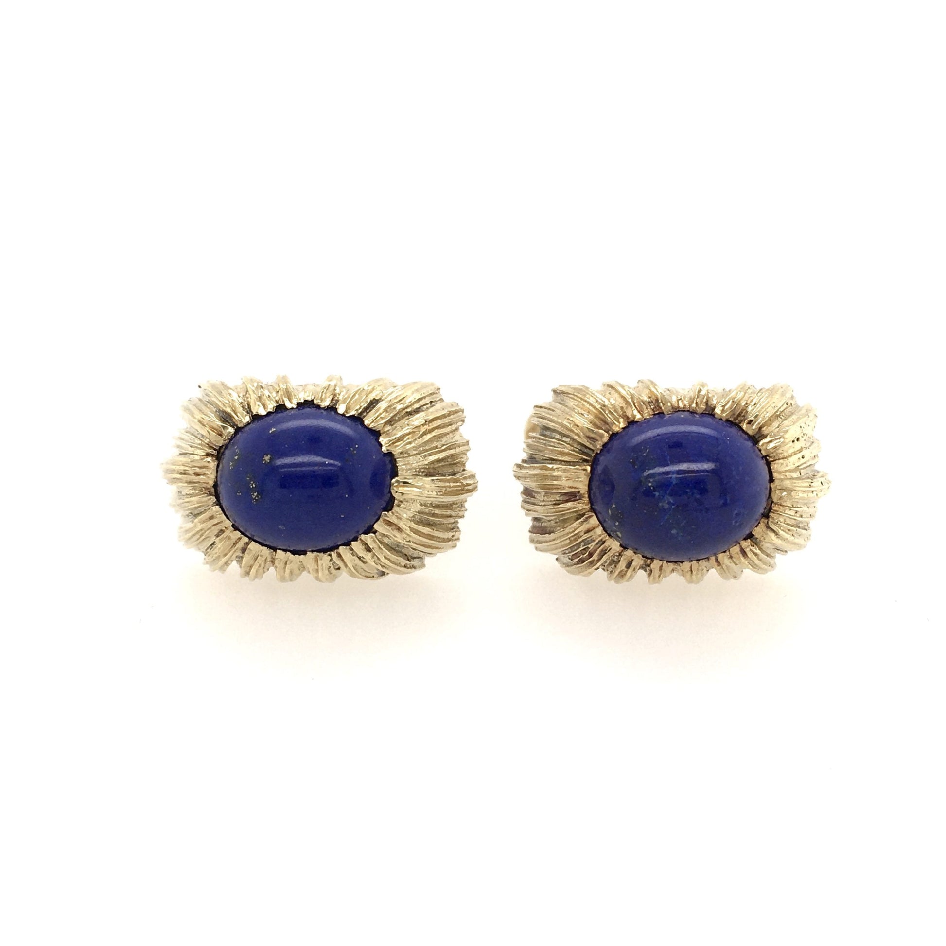 1970s Gold Lapis Cufflinks