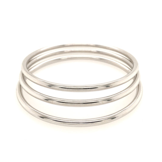 Trio White Gold Bracelets