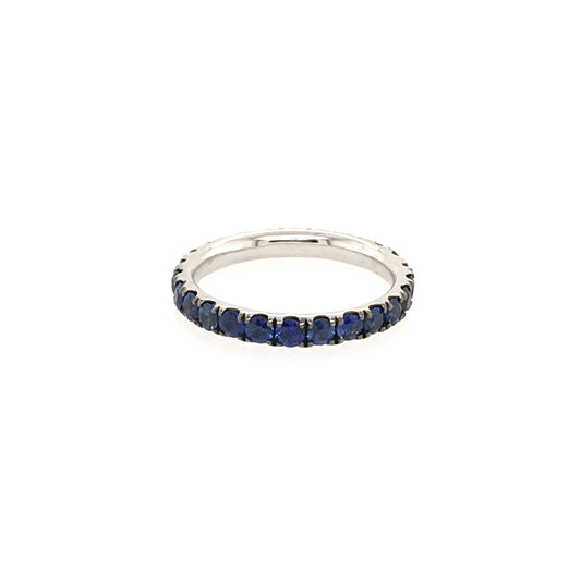 Sapphire White Gold Band