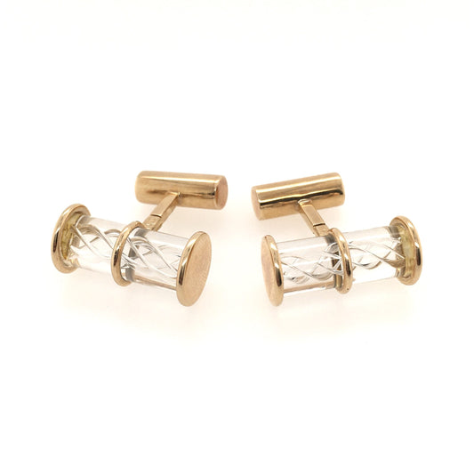 Steuben Glass Bar Cufflinks