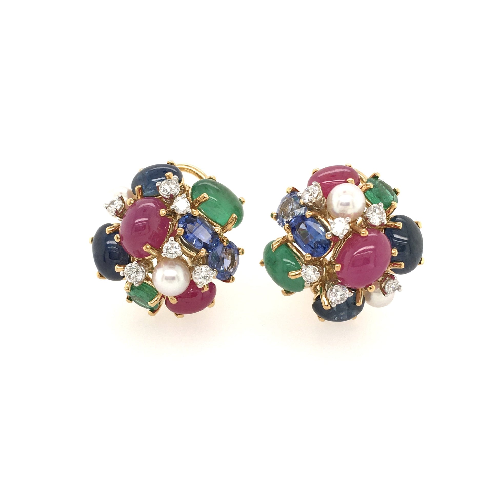 Seaman Schepps Cluster Earrings