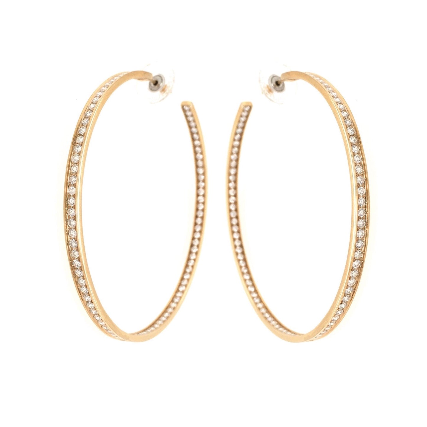 Large Diamond Hoop Earrings