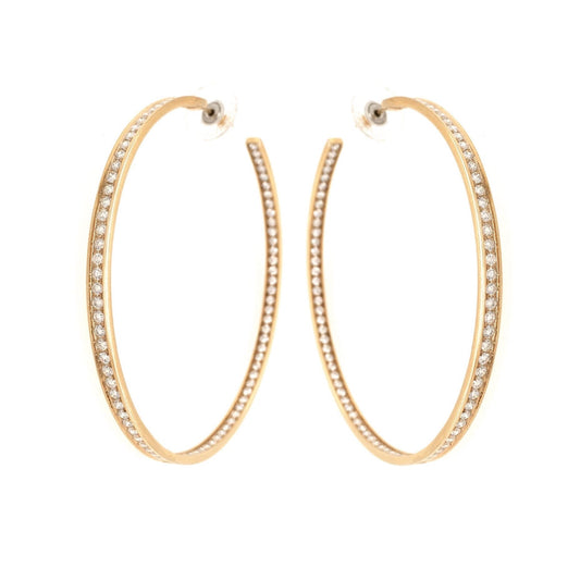 Large Diamond Hoop Earrings