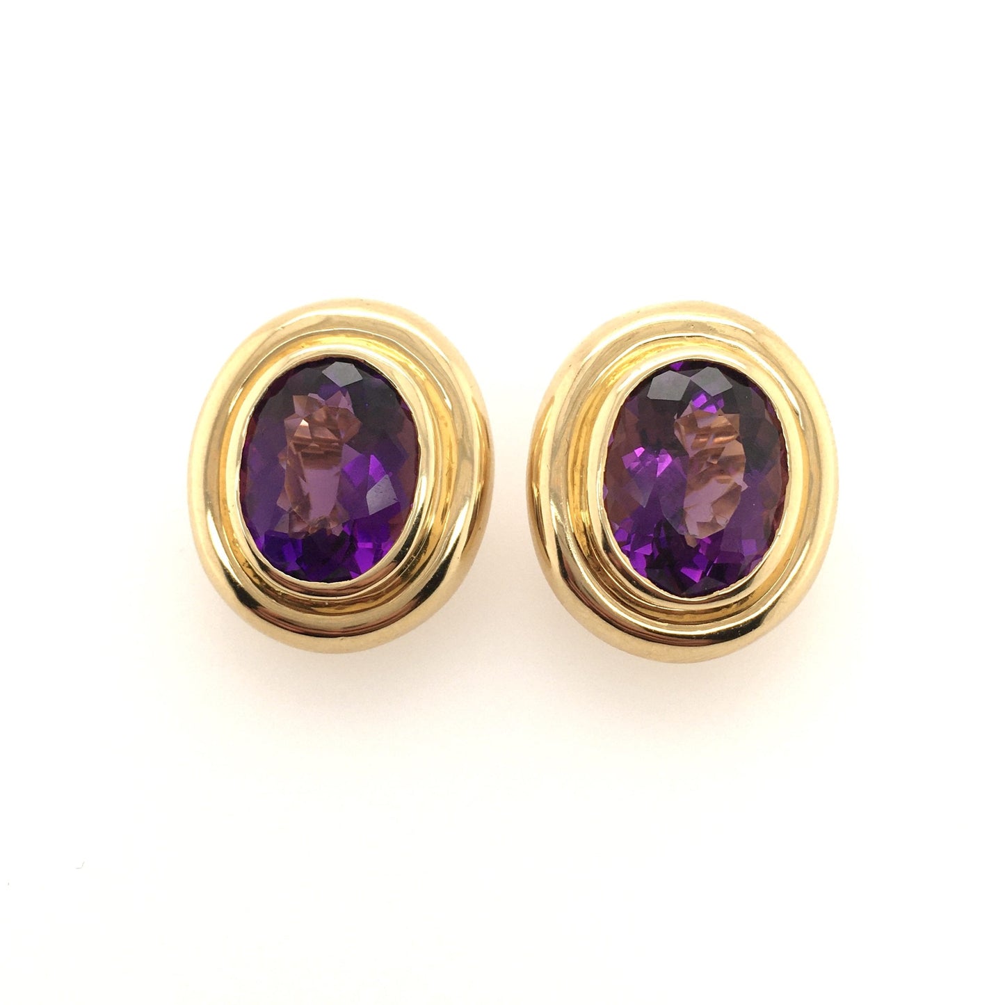 Amethyst Oval Earrings