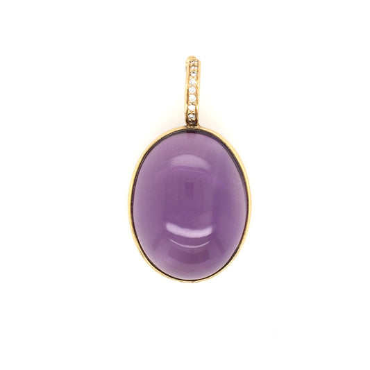 Amethyst Diamond Pendant