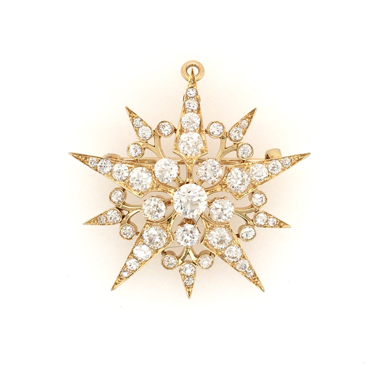 1910 Starburst Pendant Brooch