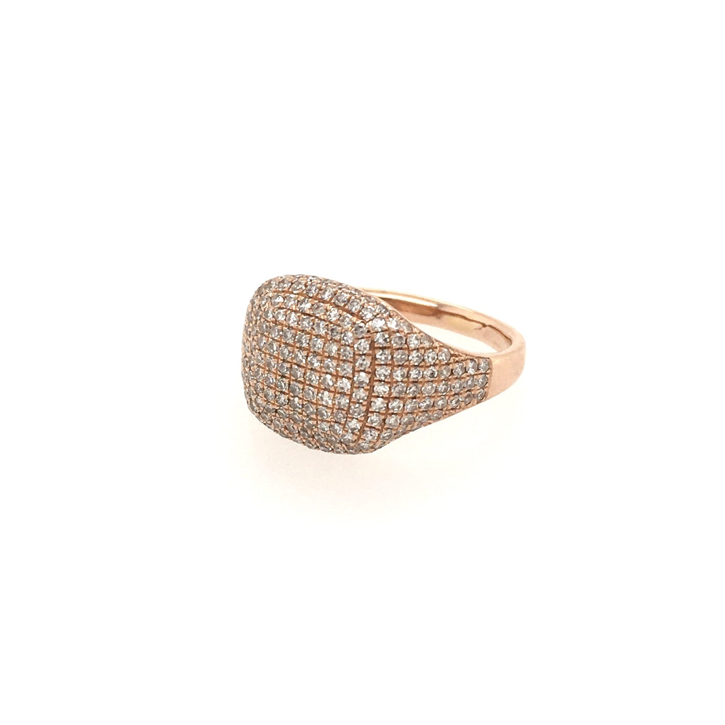 Rose Gold Diamond Bombe Ring