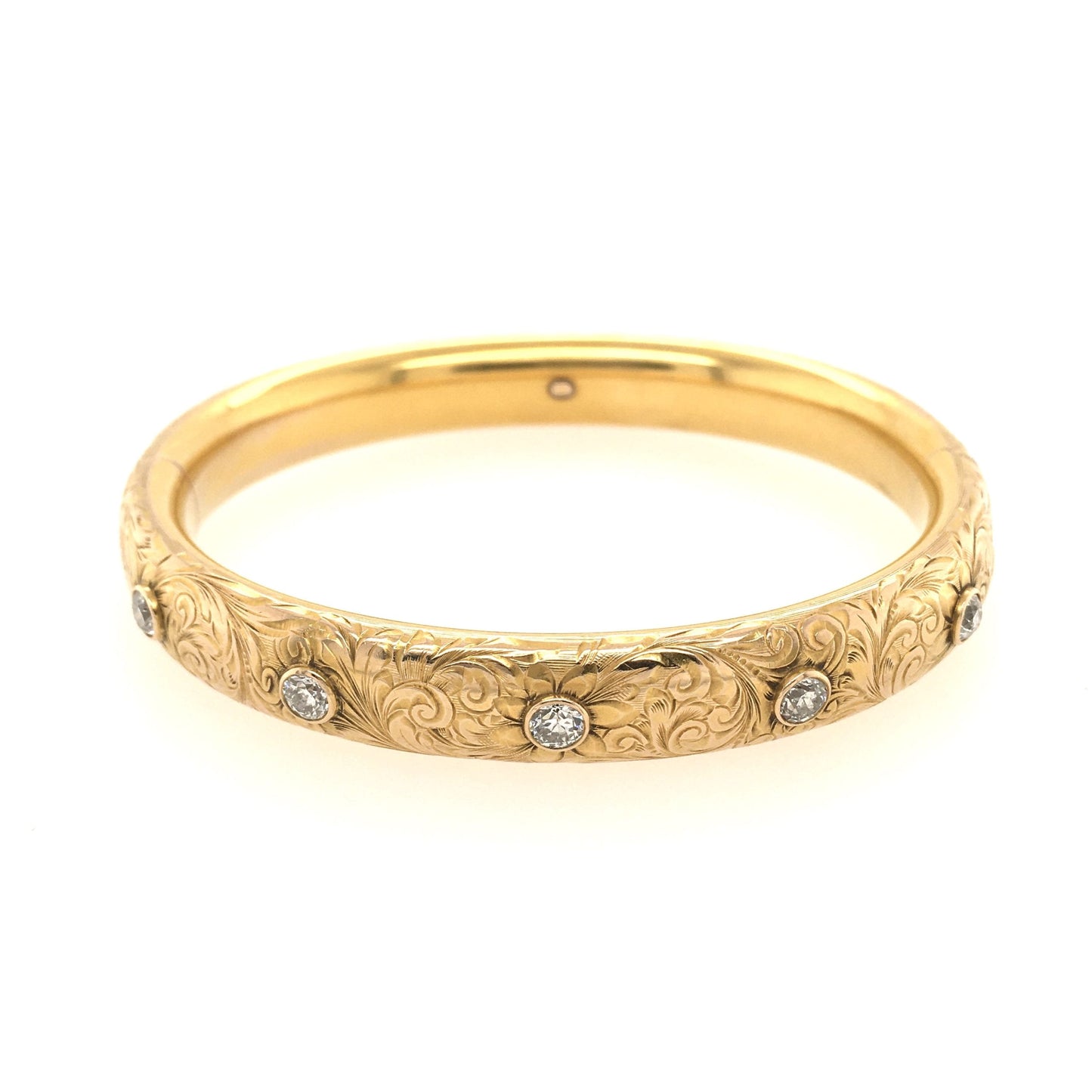 Antique Gold Diamond Bangle