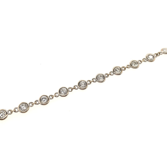 Gold Diamond Collet Bracelet