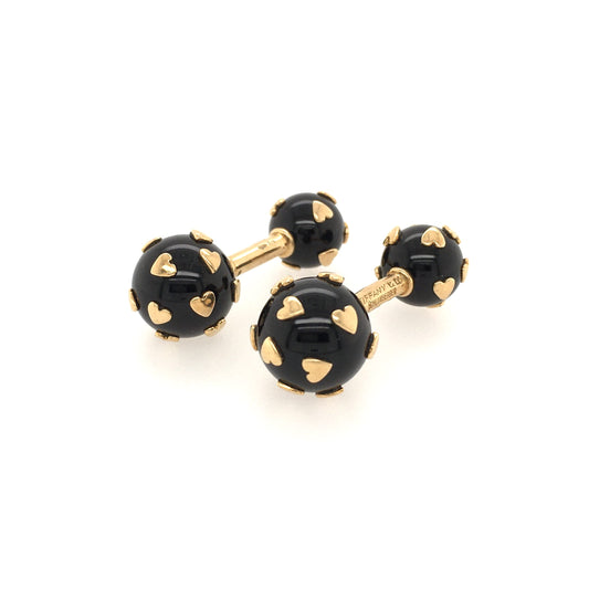 Tiffany Schlumberger Black Enamel Cufflinks