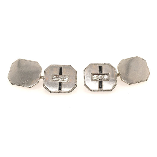 Art Deco Octagonal Cufflinks