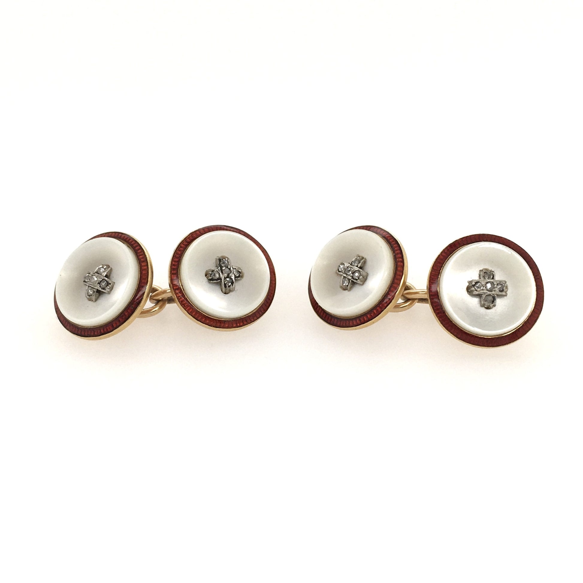 Mother of Pearl Button Cufflinks