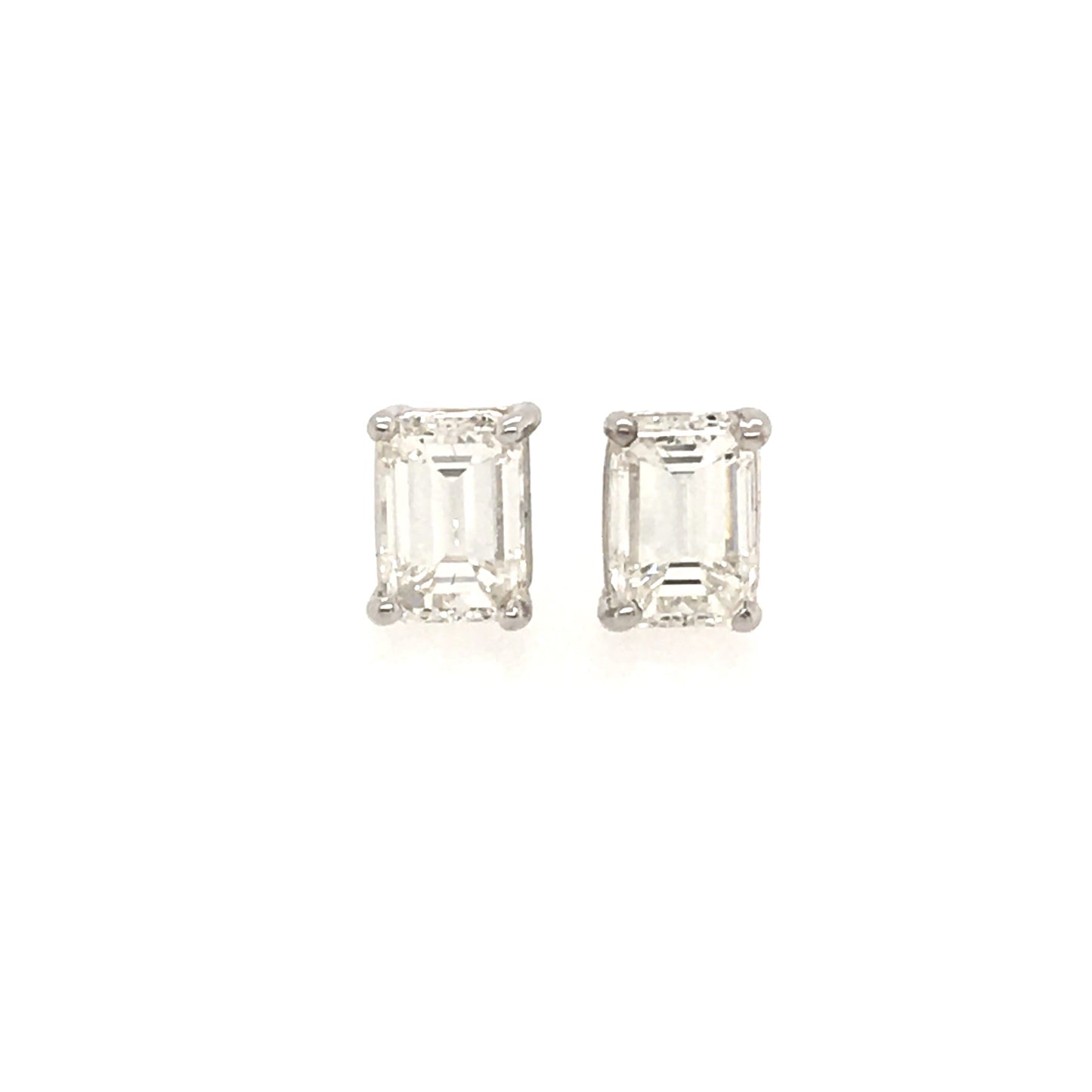 Emerald Cut Stud Earrings