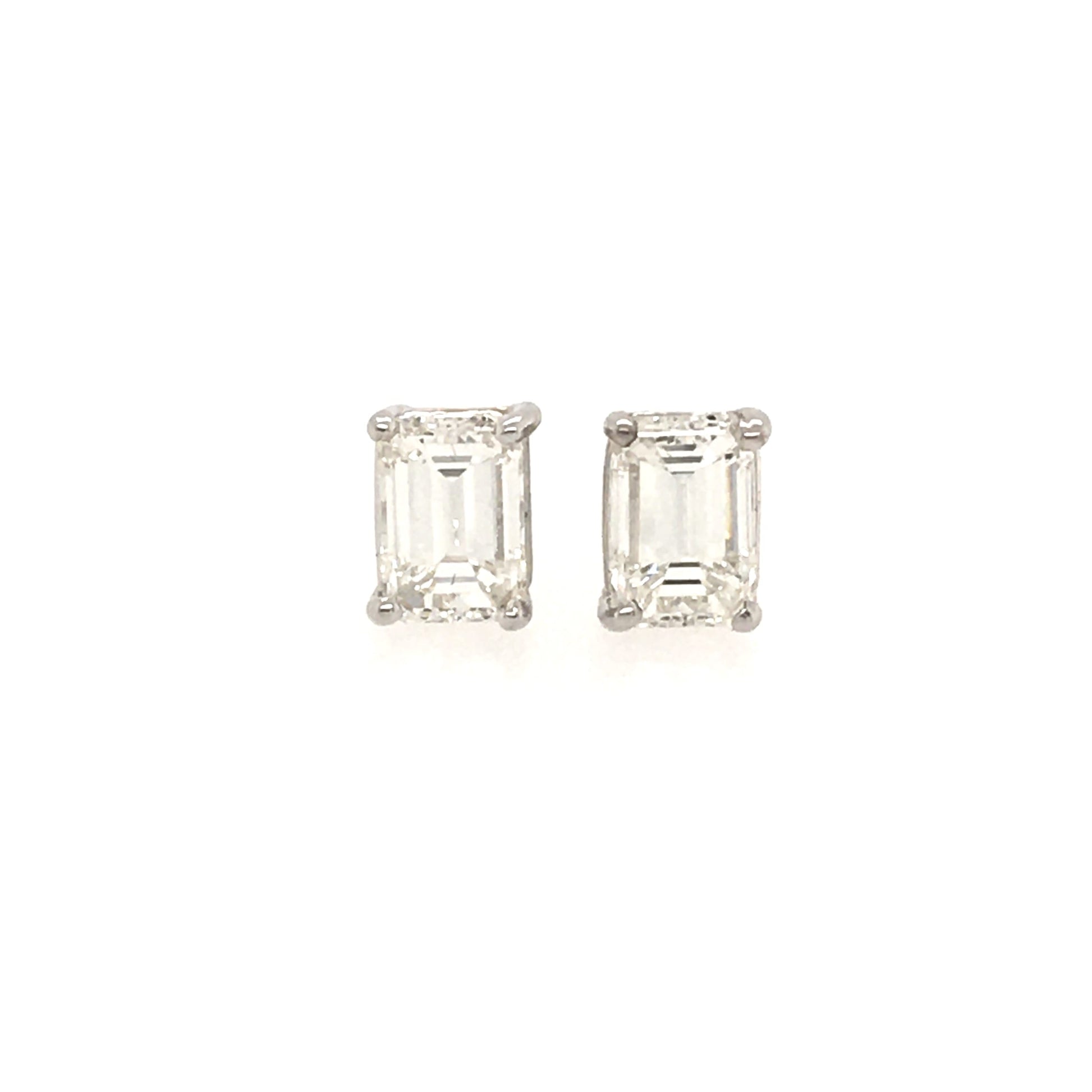 Emerald Cut Stud Earrings