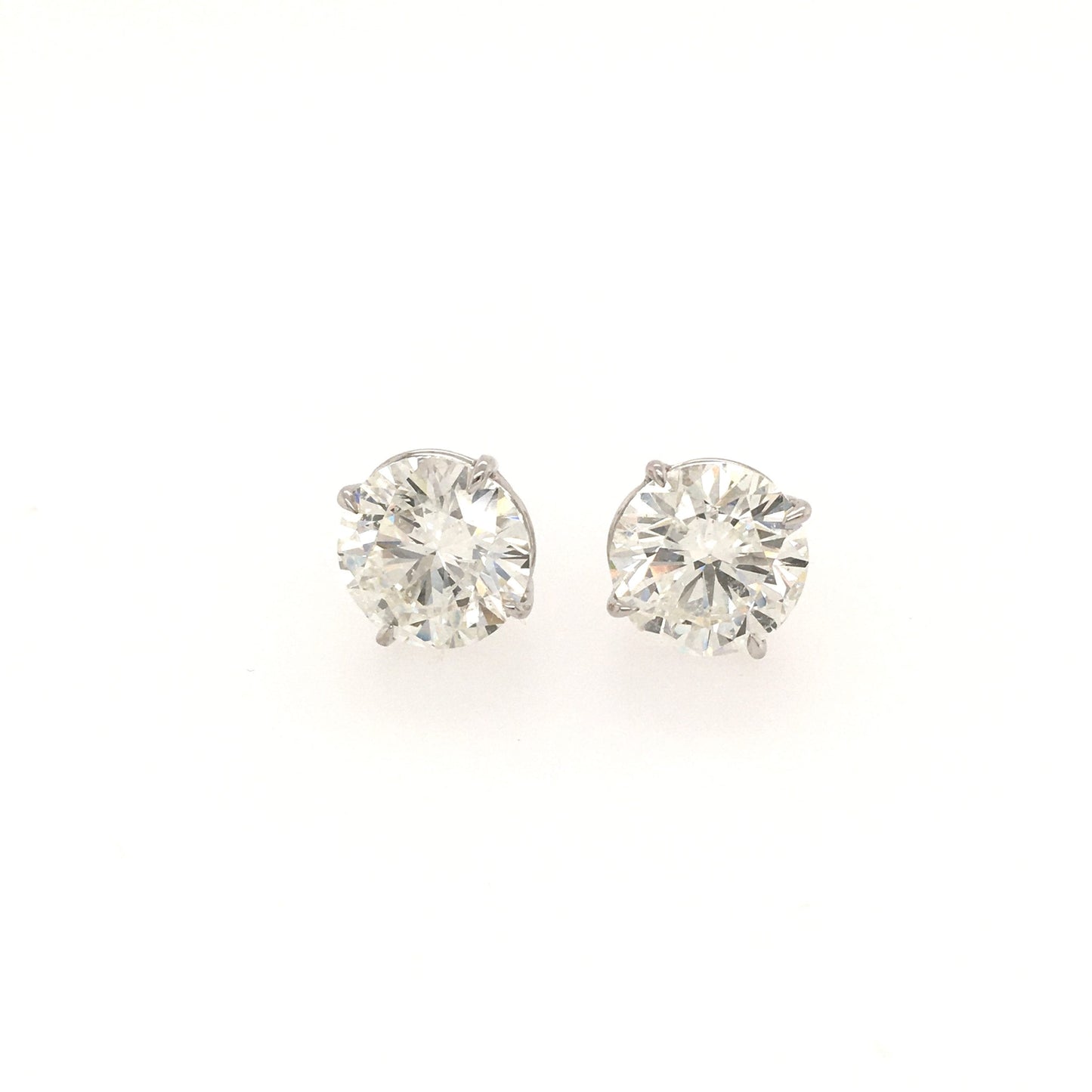 Round Brilliant 6.08 Stud Earrings