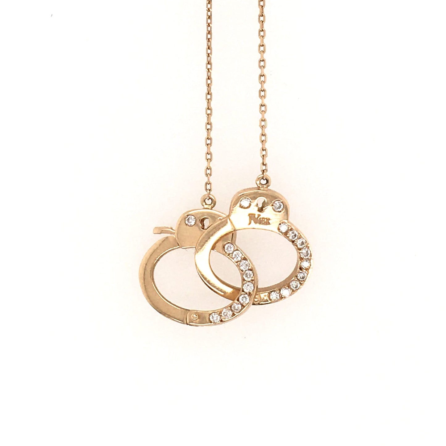 Yellow Gold Diamond Handcuff Necklace