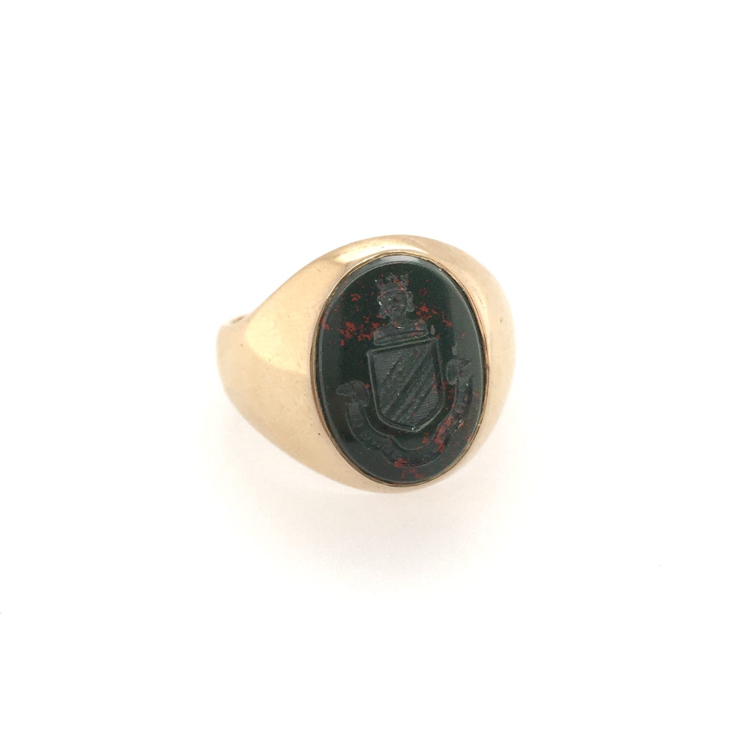 Tiffany Bloodstone Intaglio Signet Ring