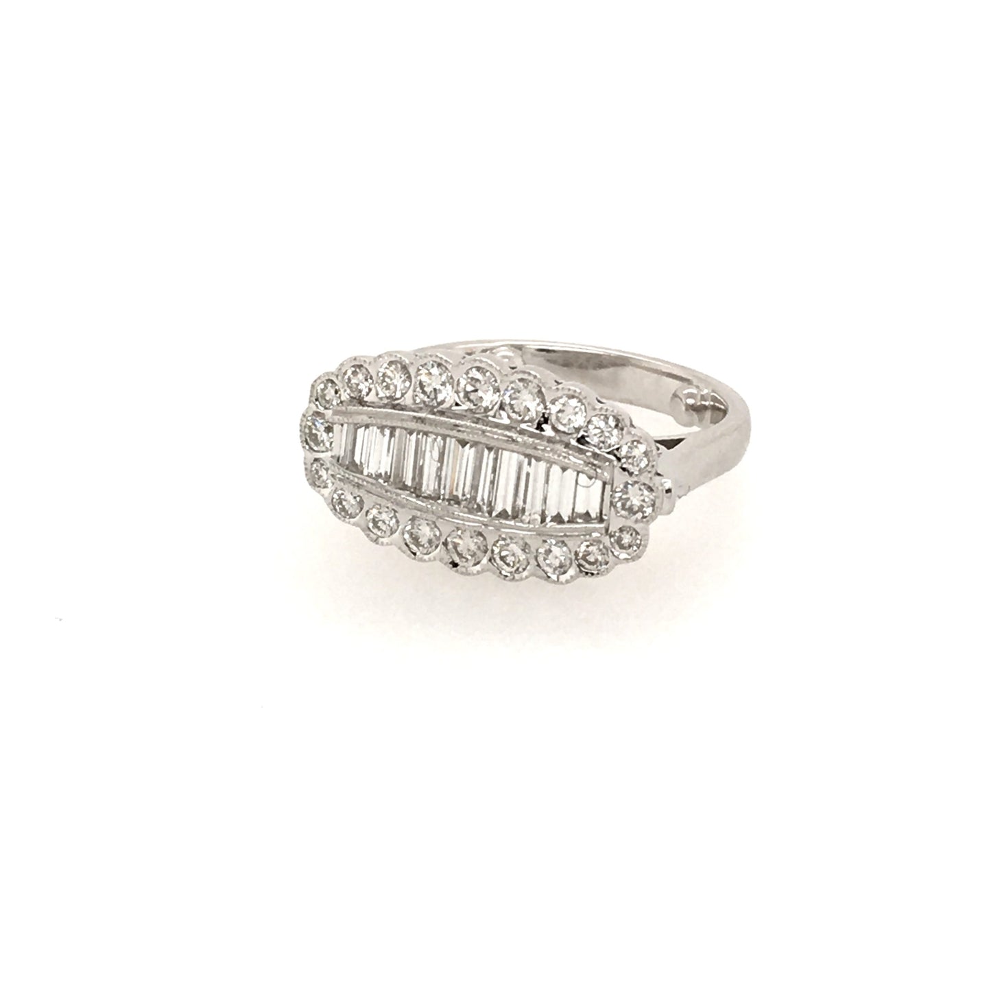 Horizontal Oval Diamond Ring