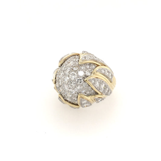 1970s Gold Diamond Dome Ring