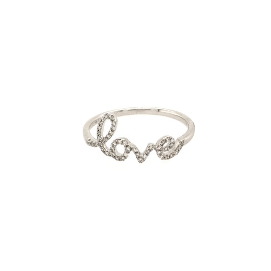 Gold Diamond Love Ring