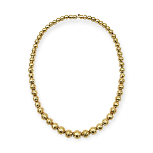 Tiffany Gold Bead Necklace