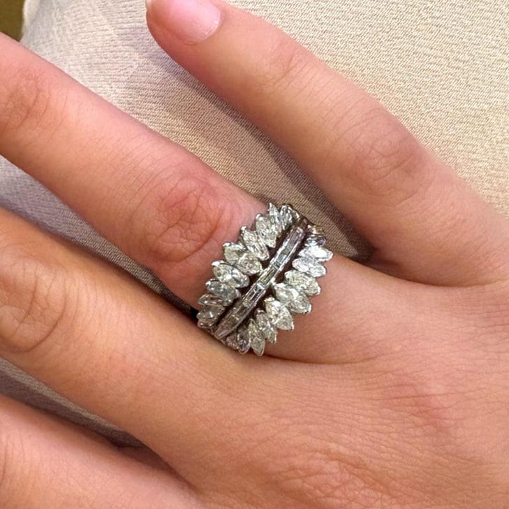 Marquise Cut Diamond Band Ring