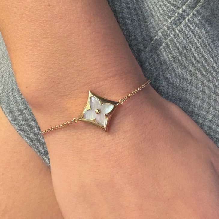 Rose Gold Mother of Pearl Clover Bracelet