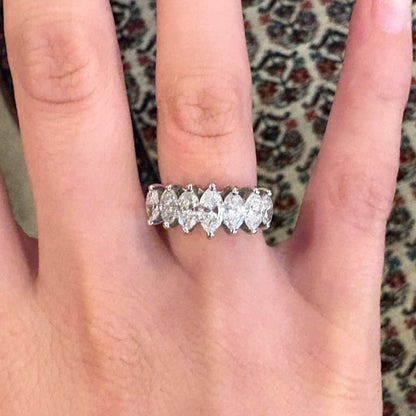 Marquise Cut Diamond White Gold Ring