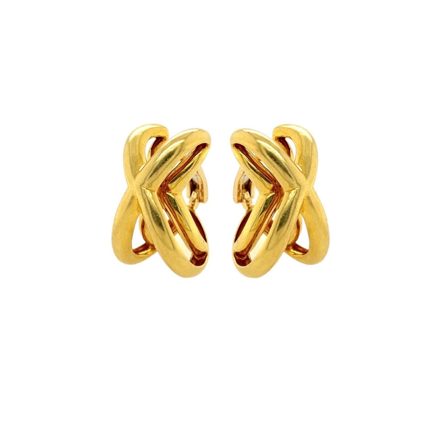 1970s Tiffany Donald Claflin "X" Earrings