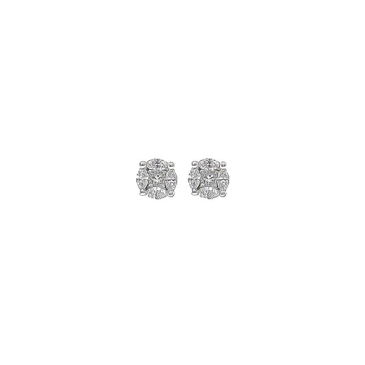 White Gold Diamond Stud Earrings