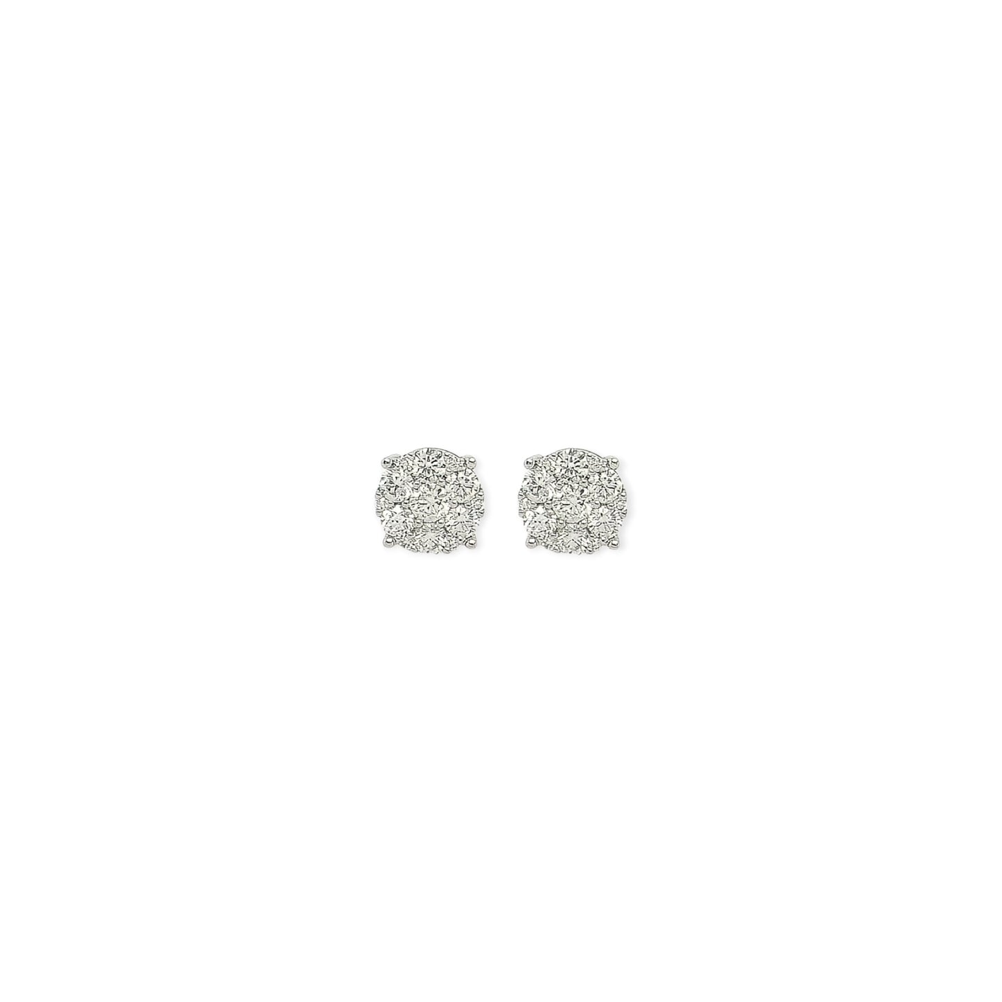 White Gold Diamond Stud Earrings